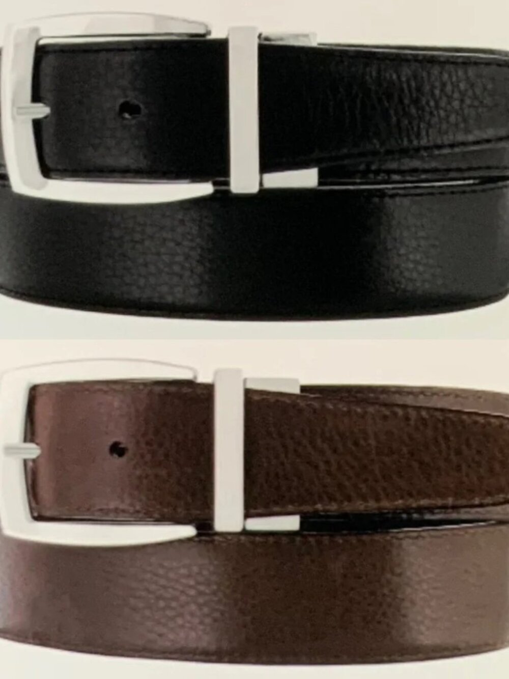 Brighton 2-sided Reversible Soft Leather Belt Chrome Turn Buckle Tag 42